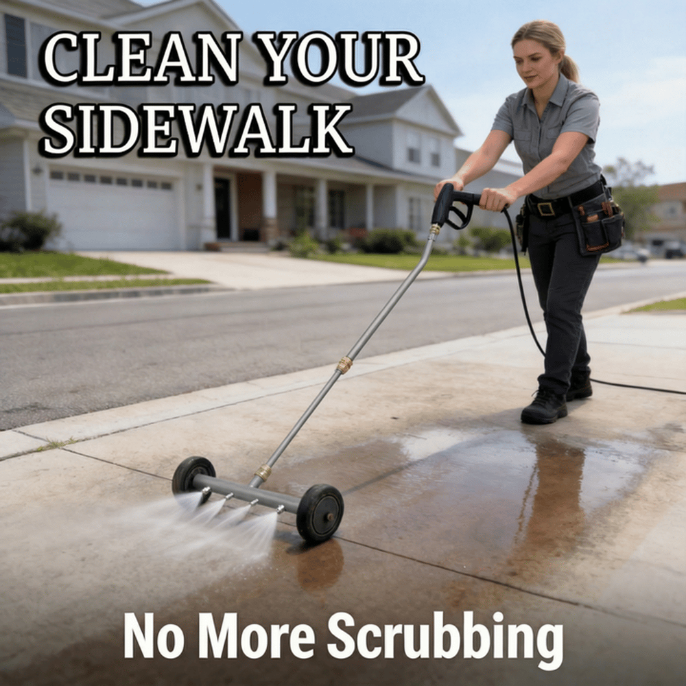 🚿 High-Pressure Surface Cleaner with Extension Rod (Up to 4000 PSI)