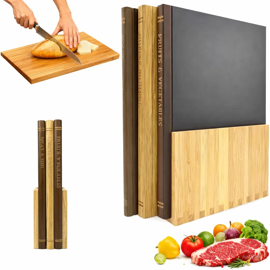 📚 Thick Wooden Cutting Boards Set (3-Piece)