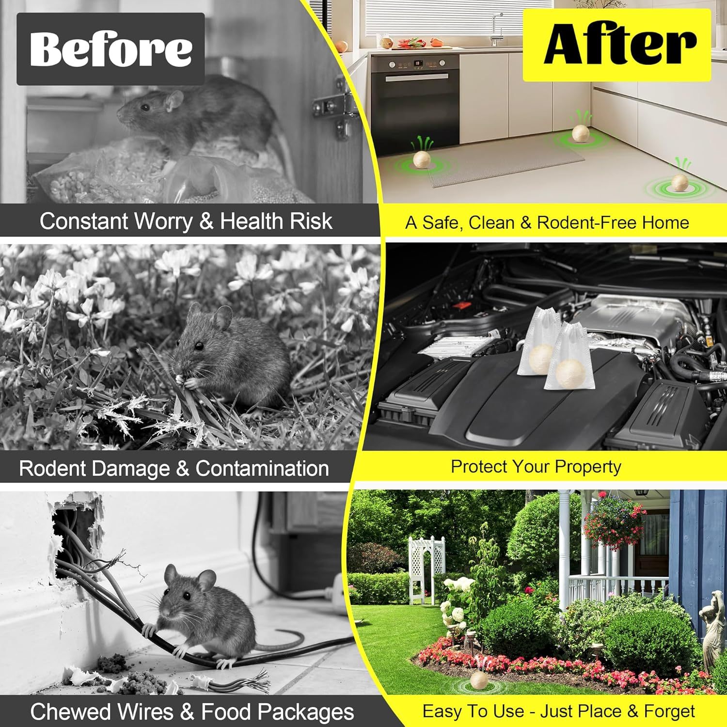 Natural Peppermint Rat Repellent Balls – Humane, Non-Toxic & Long-Lasting