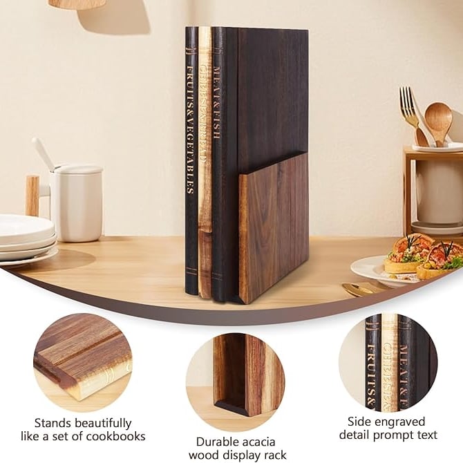 📚 Thick Wooden Cutting Boards Set (3-Piece)