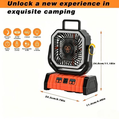 ✨ Your Ultimate Outdoor Cooling & Lighting Companion 