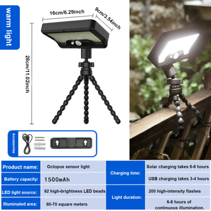 🌞 Outdoor Clip-On Solar Motion Sensor Light