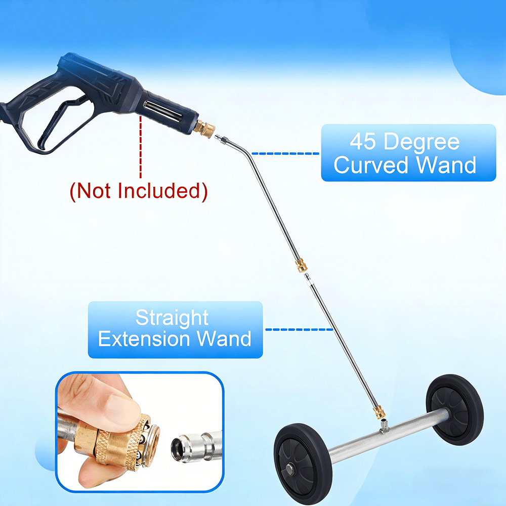 🚿 High-Pressure Surface Cleaner with Extension Rod (Up to 4000 PSI)
