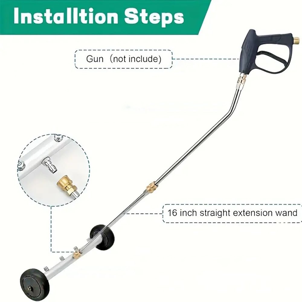 🚿 High-Pressure Surface Cleaner with Extension Rod (Up to 4000 PSI)