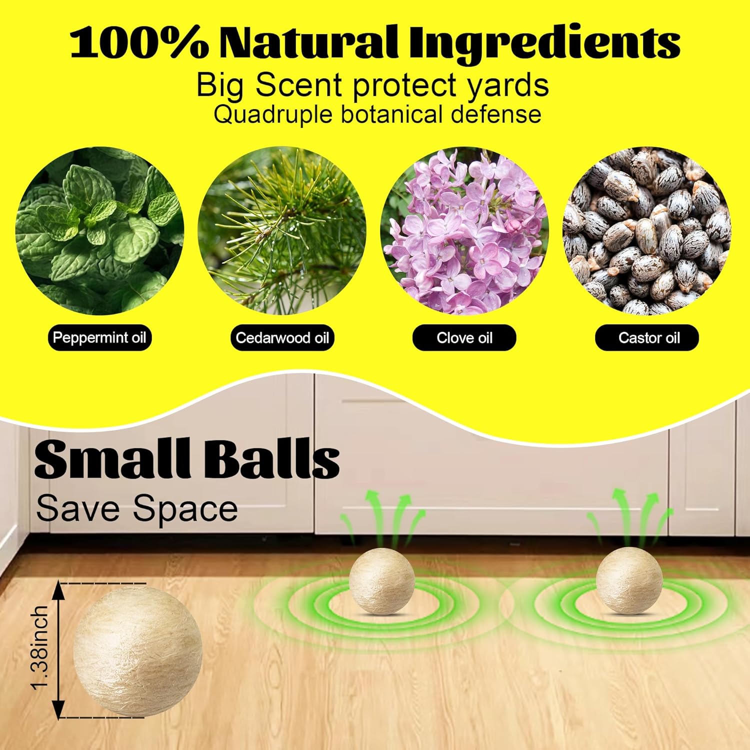 Natural Peppermint Rat Repellent Balls – Humane, Non-Toxic & Long-Lasting