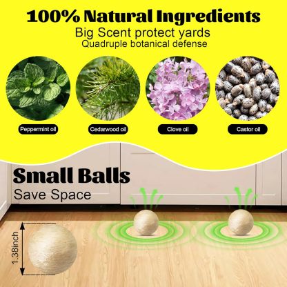 Natural Peppermint Rat Repellent Balls – Humane, Non-Toxic & Long-Lasting