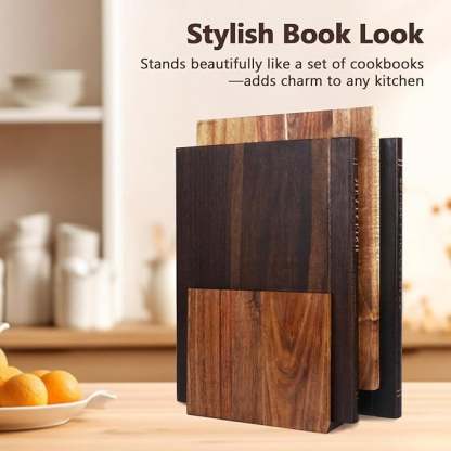 📚 Thick Wooden Cutting Boards Set (3-Piece)
