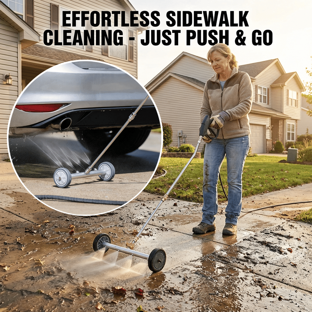 🚿 High-Pressure Surface Cleaner with Extension Rod (Up to 4000 PSI)