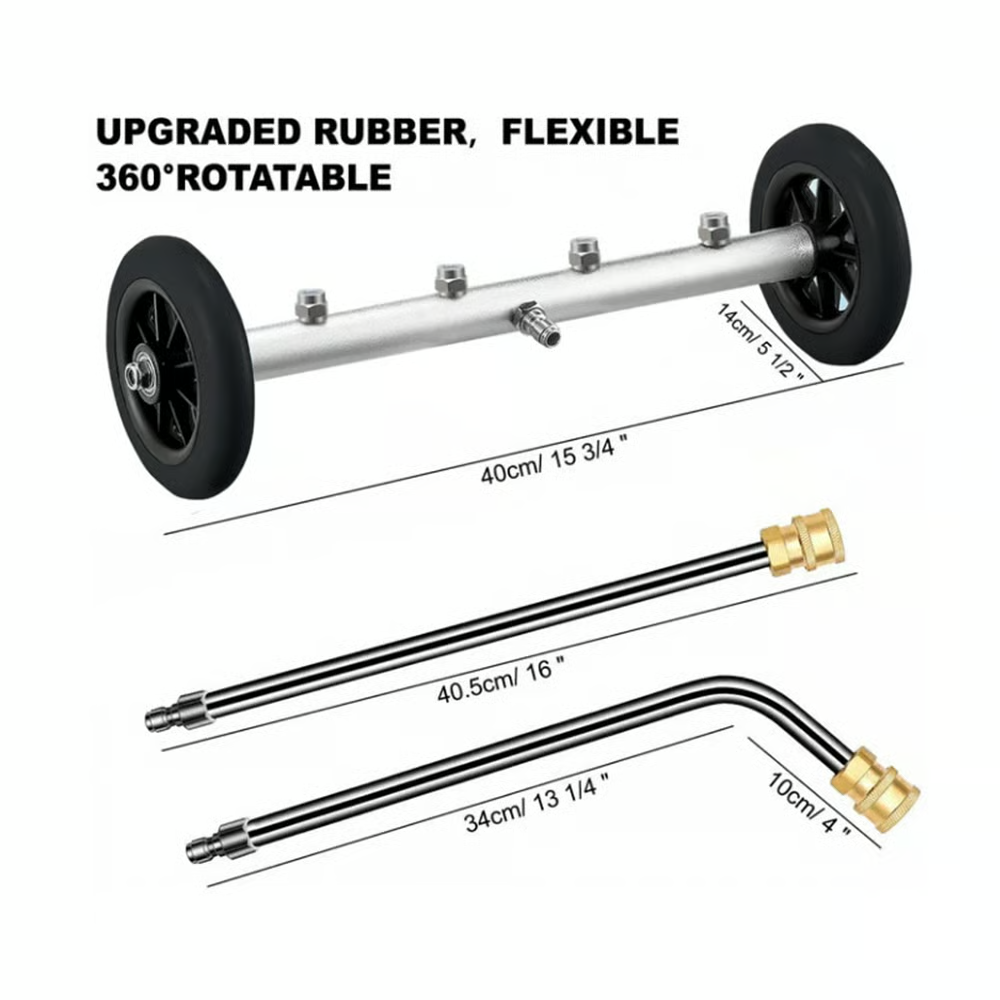 🚿 High-Pressure Surface Cleaner with Extension Rod (Up to 4000 PSI)