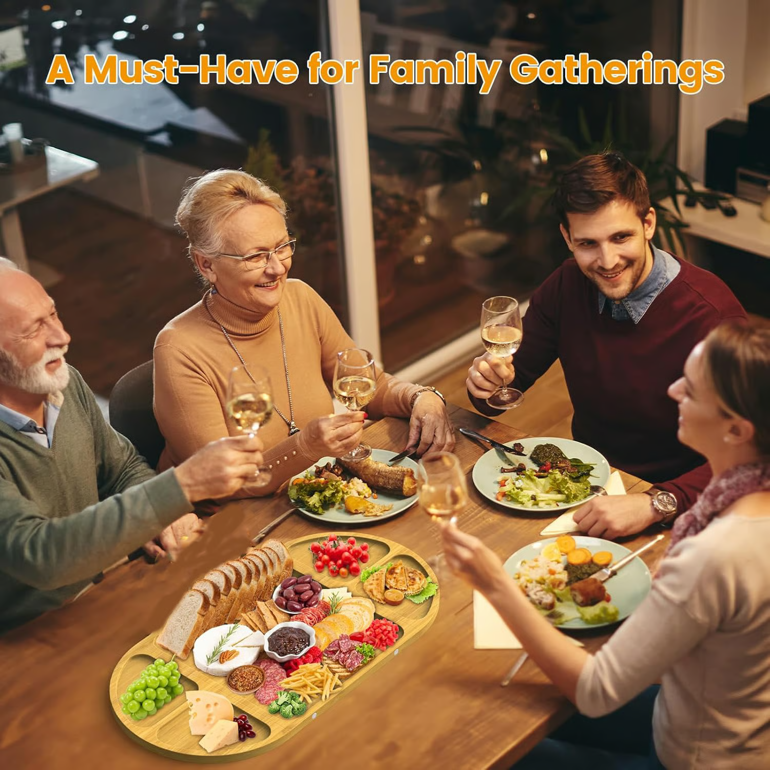 🧀 Bamboo Charcuterie Board Set