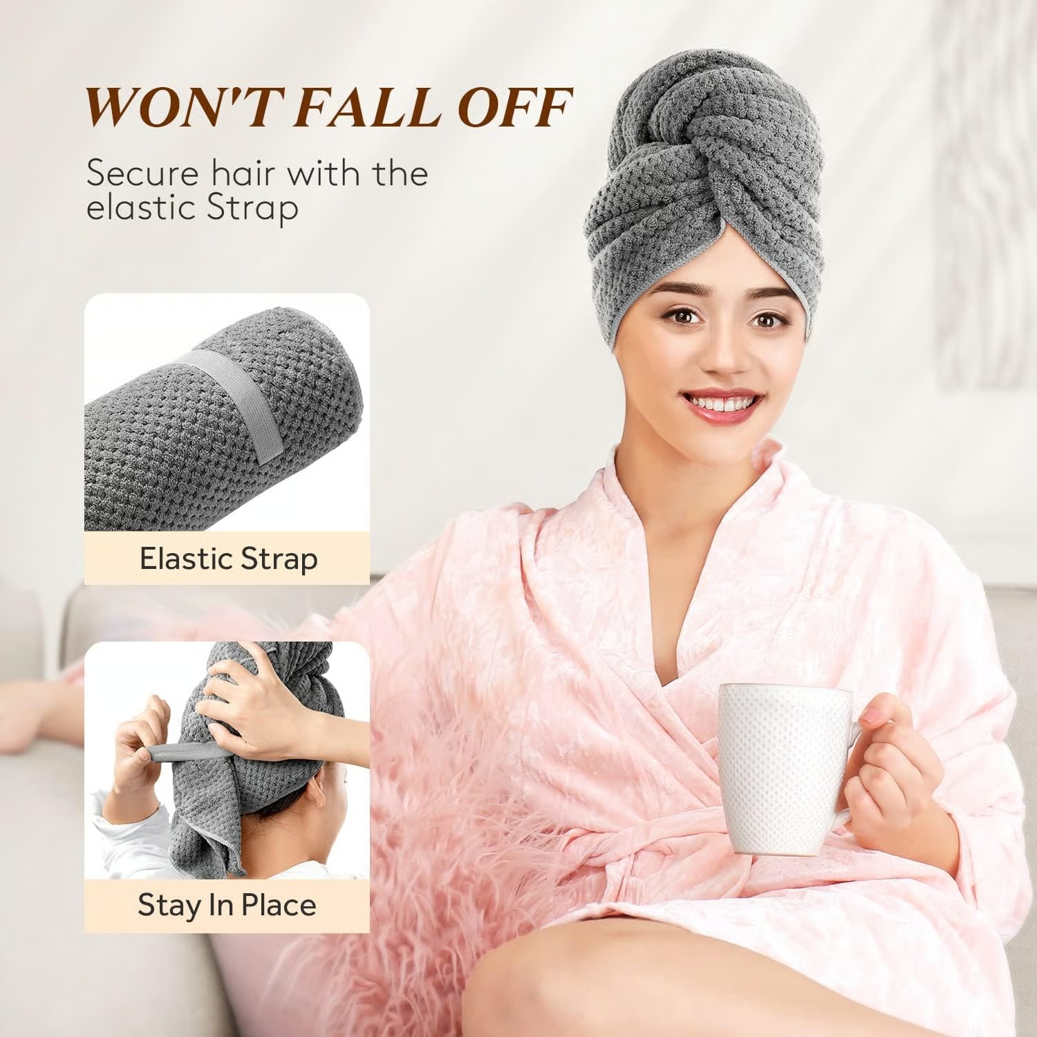 💁‍♀️Super Absorbent Hair Drying Cap for Women