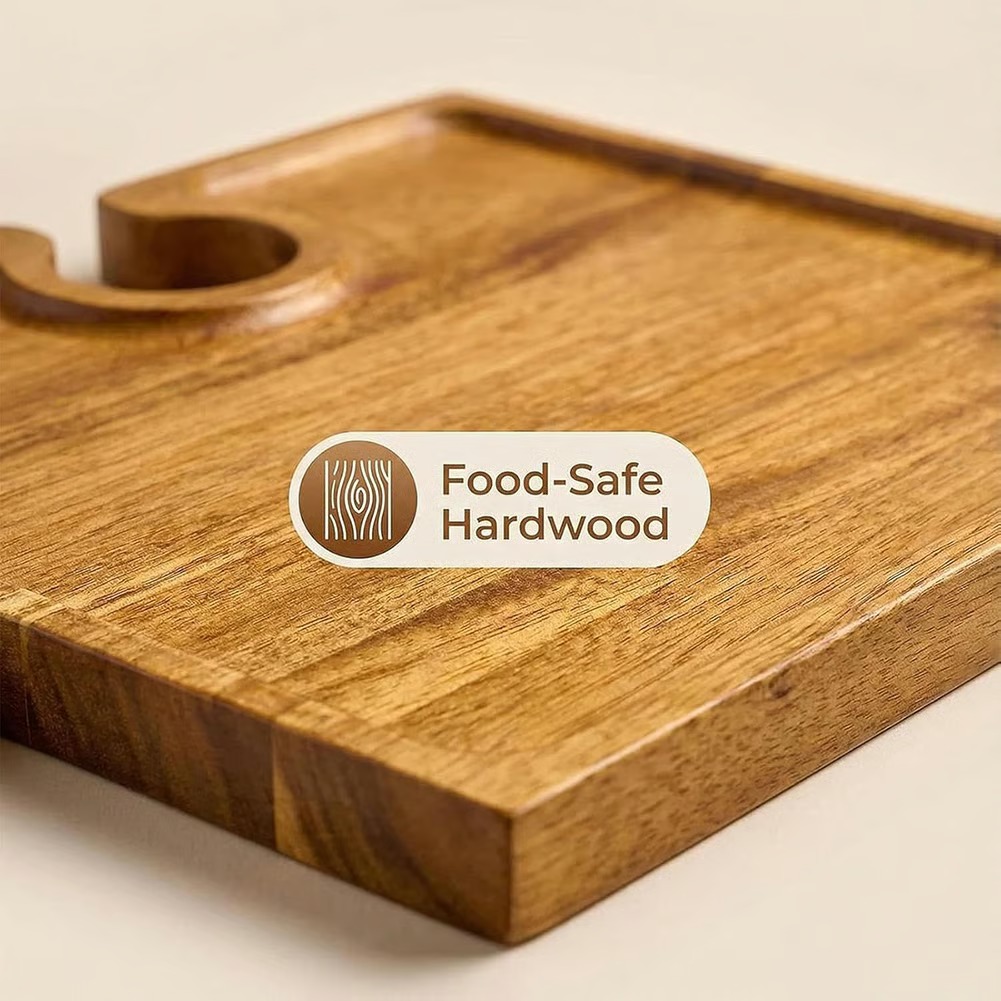 🧀 Wooden Puzzle Charcuterie Board Set with Handles