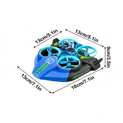 🚀 3-in-1 Remote Control Hovercraft Toy (Land • Water • Air)