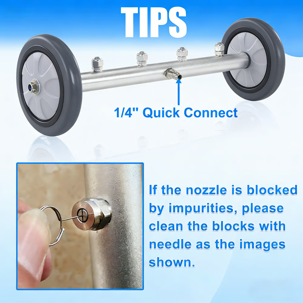 🚿 High-Pressure Surface Cleaner with Extension Rod (Up to 4000 PSI)