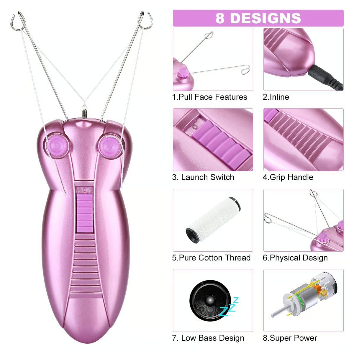 👸Ladies Electric Facial Hair Remover & Threading Device