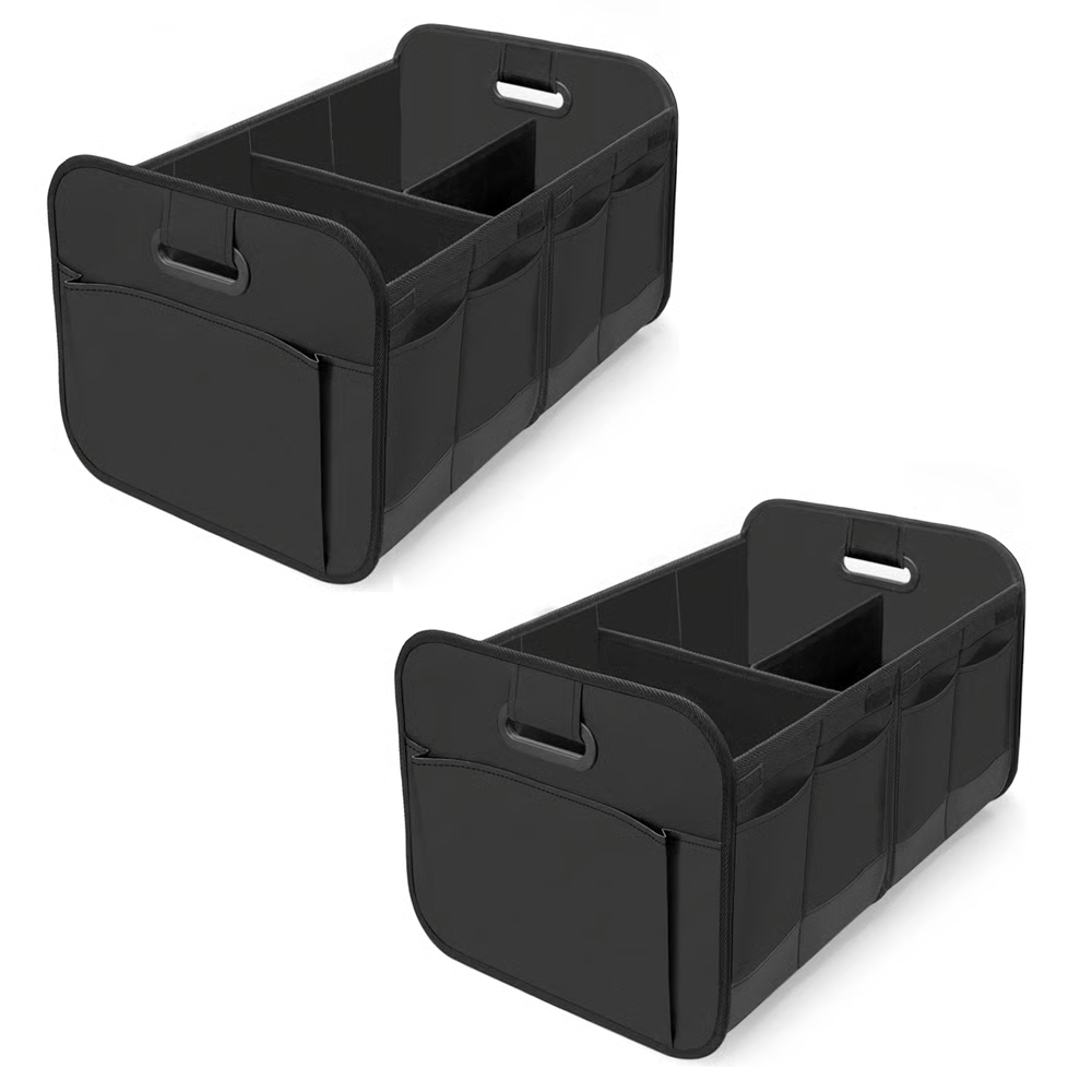 🚗Trunk Organizer for Car – Heavy Duty Foldable Car Storage with Multi Compartments