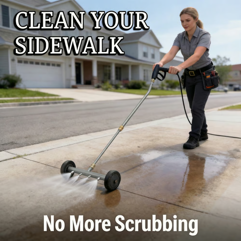 🚿 High-Pressure Surface Cleaner with Extension Rod (Up to 4000 PSI)
