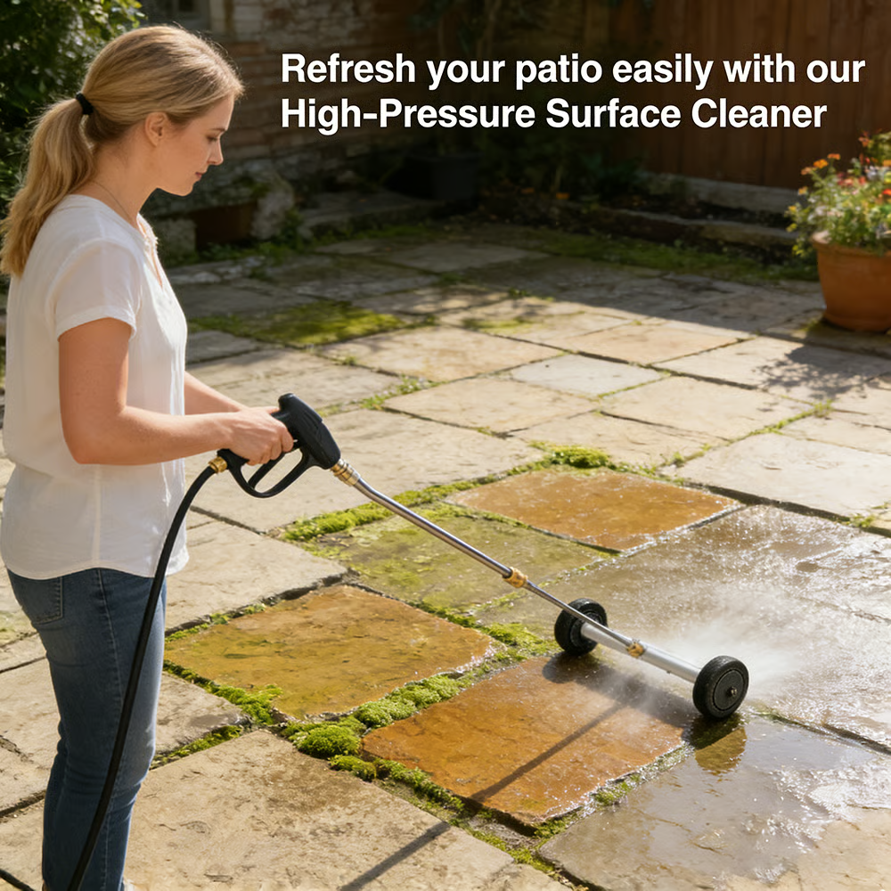 🚿 High-Pressure Surface Cleaner with Extension Rod (Up to 4000 PSI)