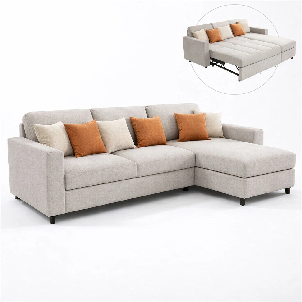 Schlafsofa mit ausziehfunktion und kissen-elvarixo