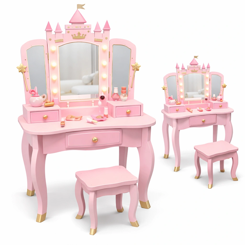 Kinder Schminktisch Set im Prinzessinnen Design-avnorae