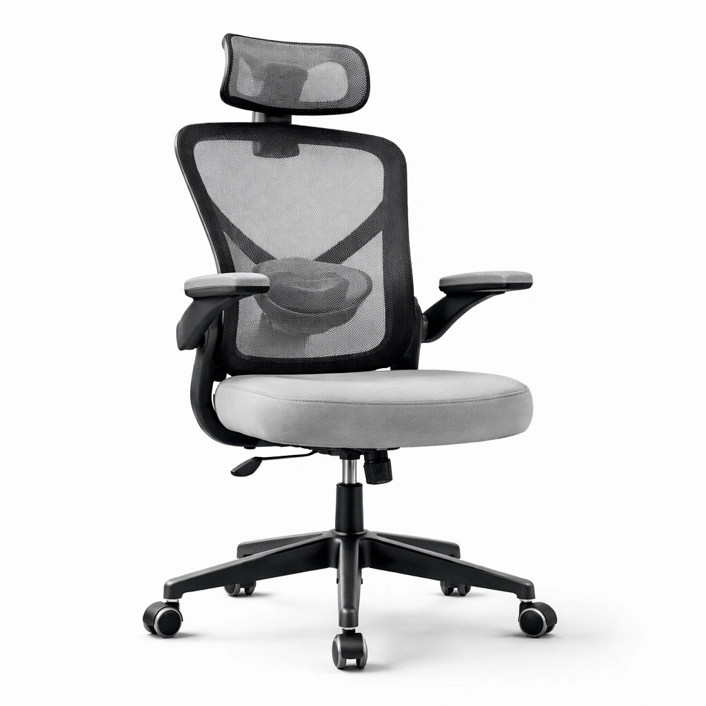 Ergonomischer Buerostuhl mit Kopfstuetze-avnorae