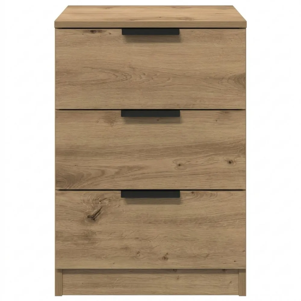 Mesitas de Noche de Madera Roble Artesano 40x36x65cm, Mesa Auxiliar, Soporte para Teléfono