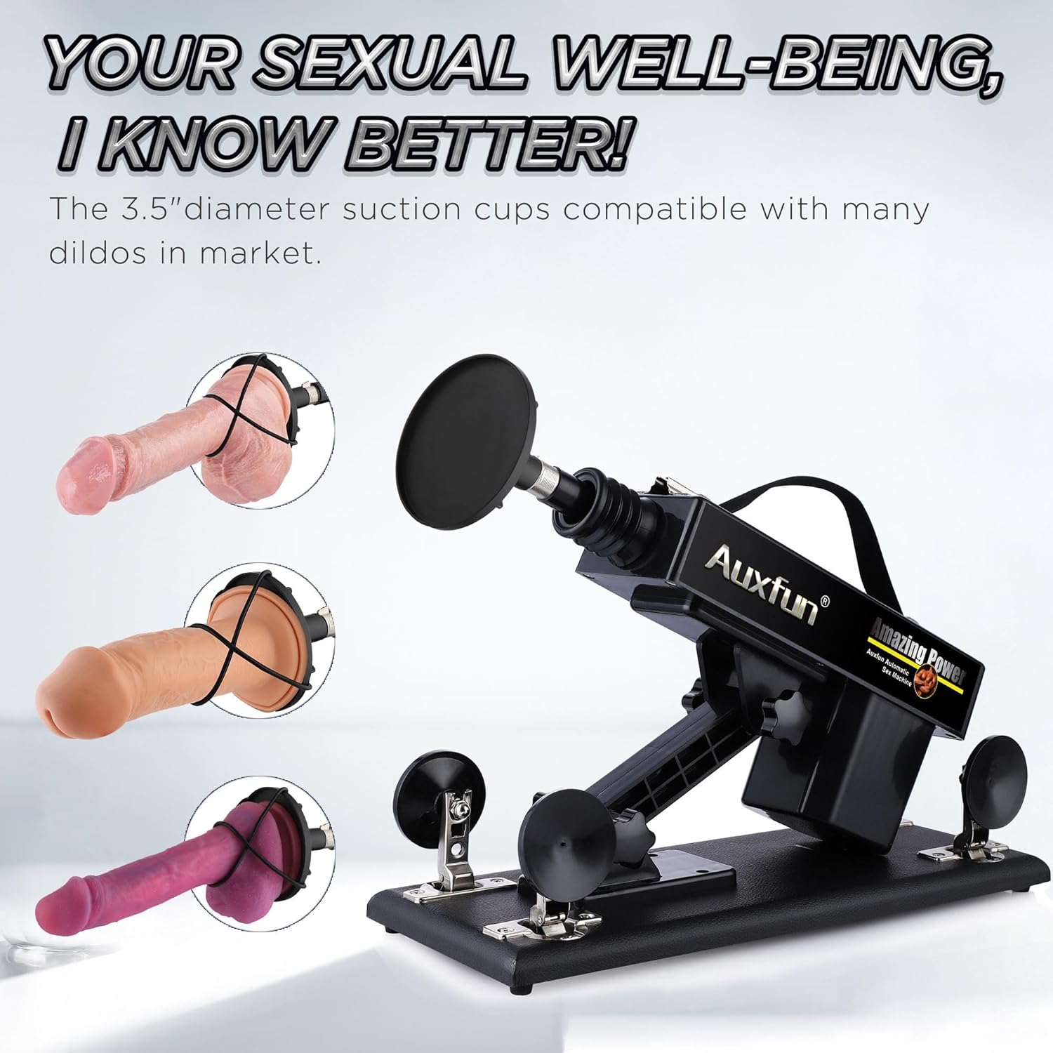 unisex 🔥Sex stroj, erotický stroj s 3XLR konektorem, dildo stroj s realistickým dildem, sexuální hračky pro milovníky sexu, 7 nástavců s přísavkou, hračky pro dospělé pro ženy