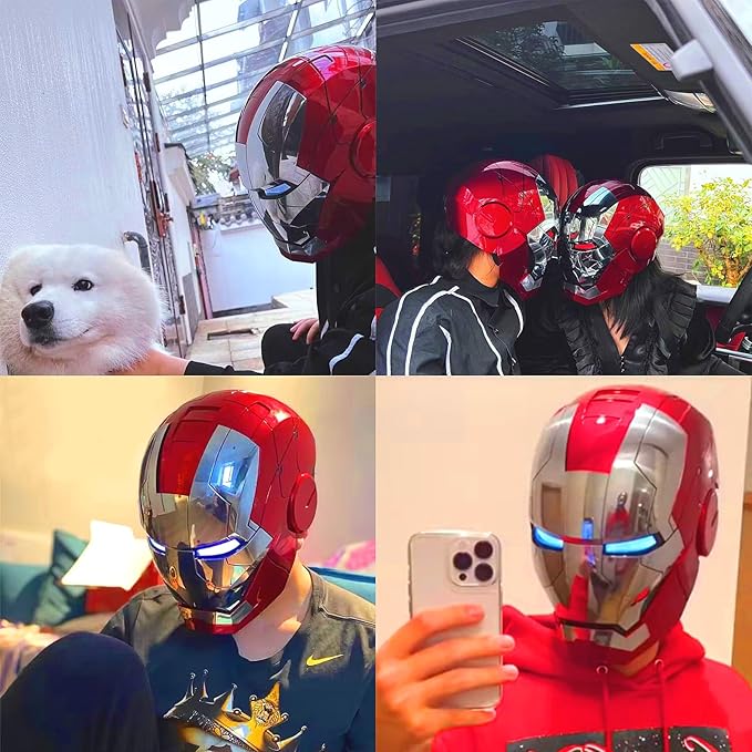 Helma Iron Man MK5 Stříbrná edice (s hlasovým ovládáním)