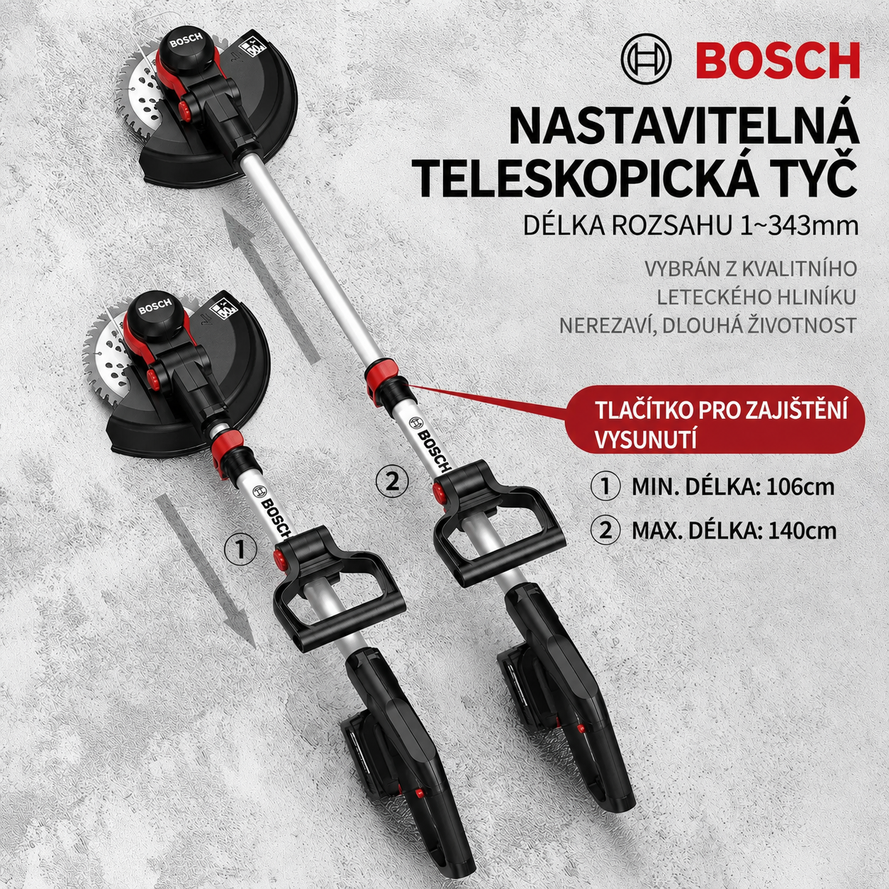 BOSCH® Multifunkční akumulátorová sekačka na trávu – lehká, výkonná a ideální pro každou zahradu