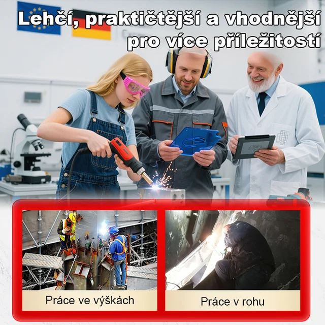 [90 ° C - 480 ° C nastavitelné] Ruční laserový svařovací stroj