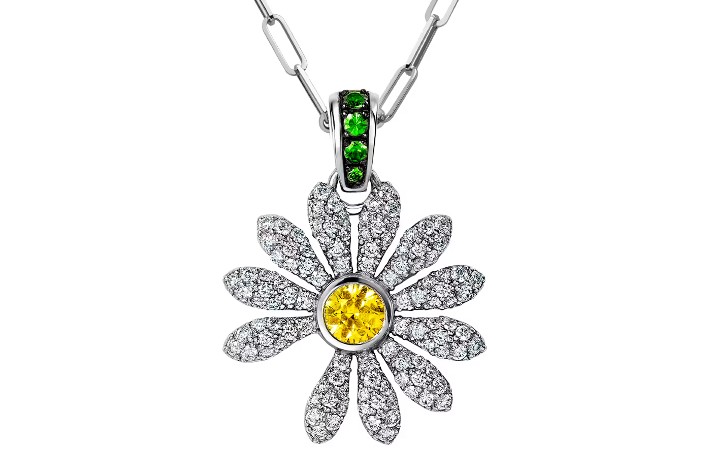 Daisy Flower Pendant Necklace