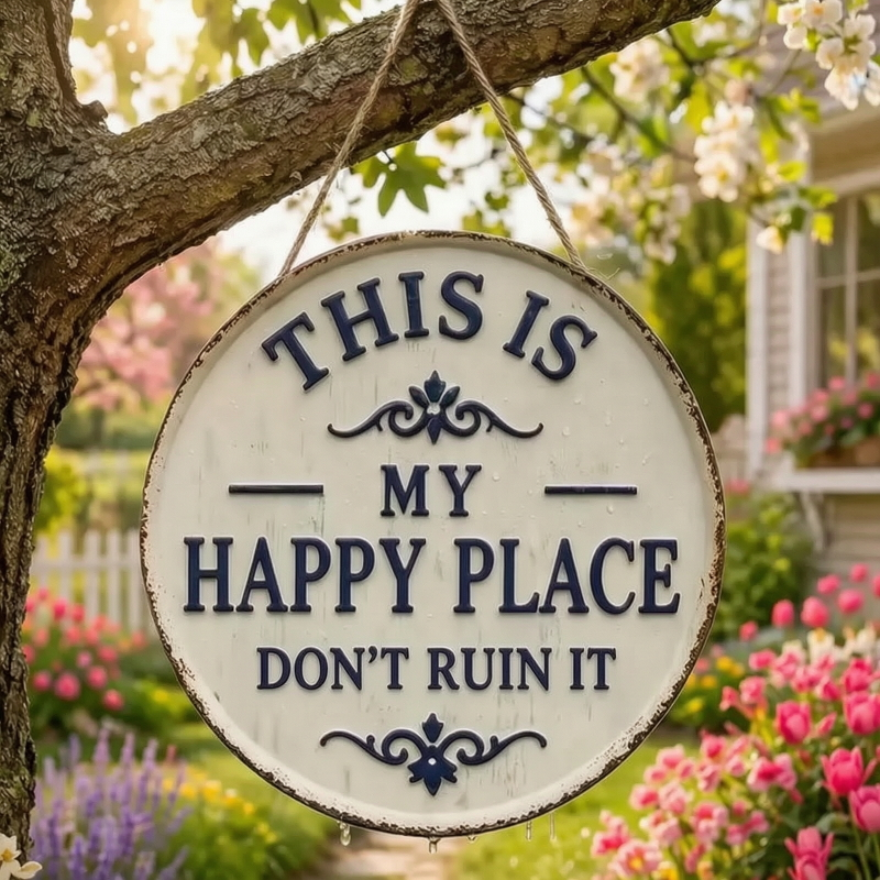 “This Is My Happy Place” Door Sign