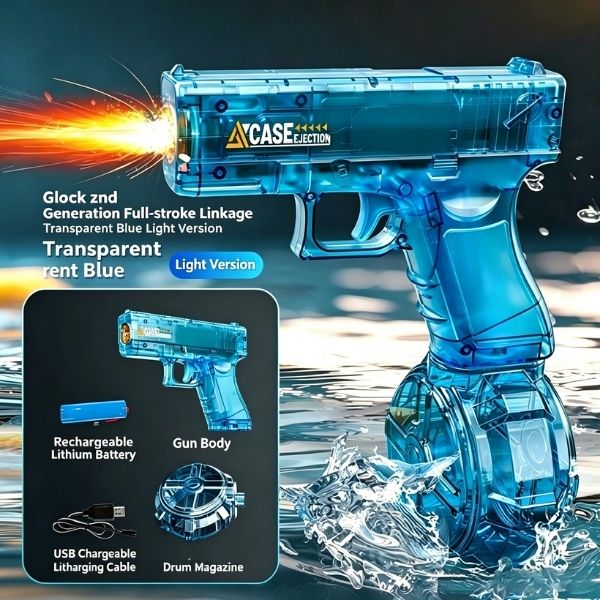 Automatic Electric Water Gun with Light-Up Effects, 40FT Long Range Water Blaster