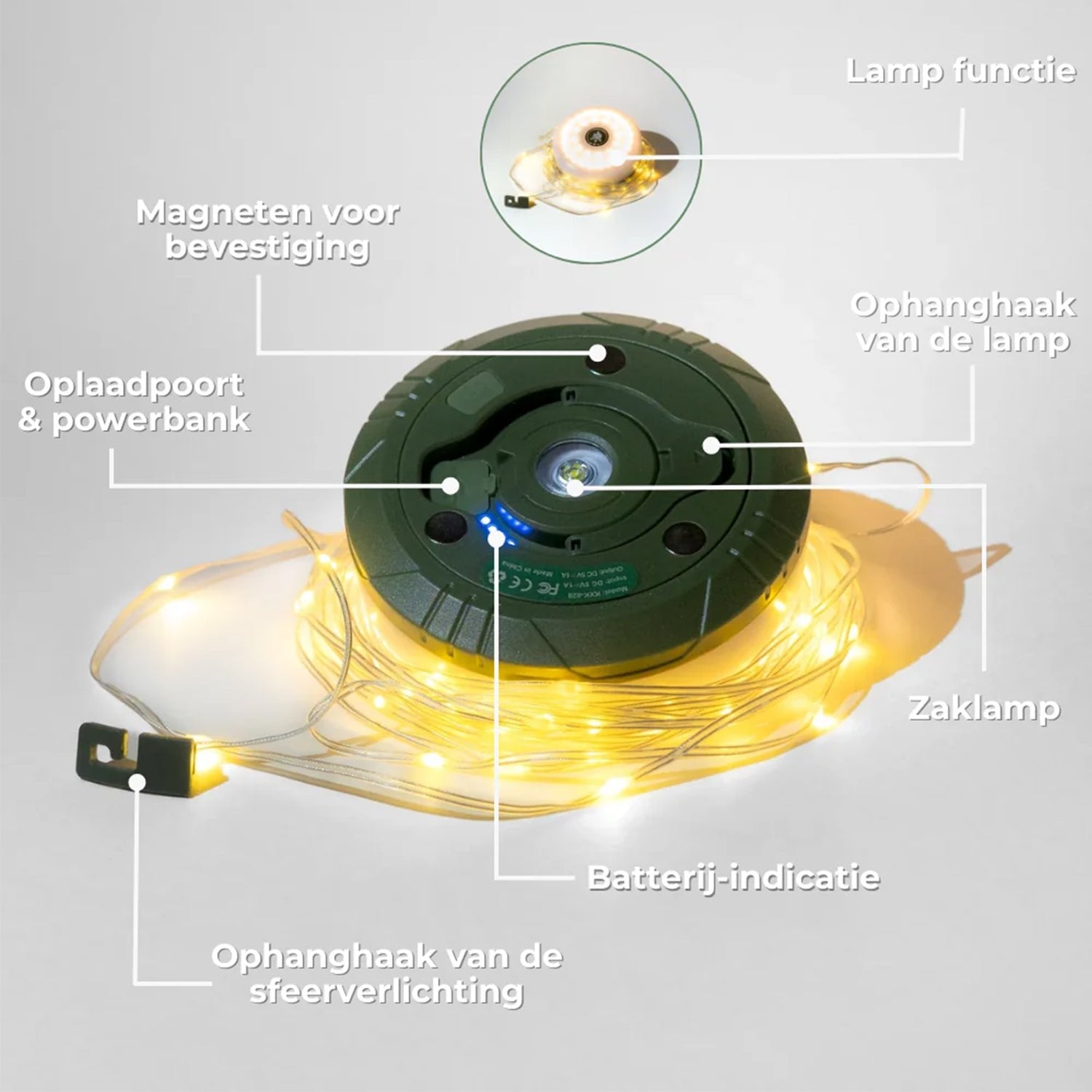 💥3 in 1 Solar Camping String Lights