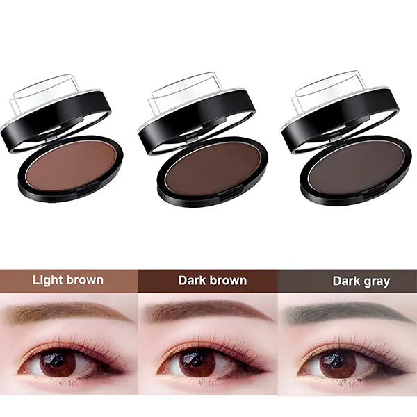 Instant Symmetrical Eyebrow Stamp Kit – Effortless Waterproof Brow Powder Makeup