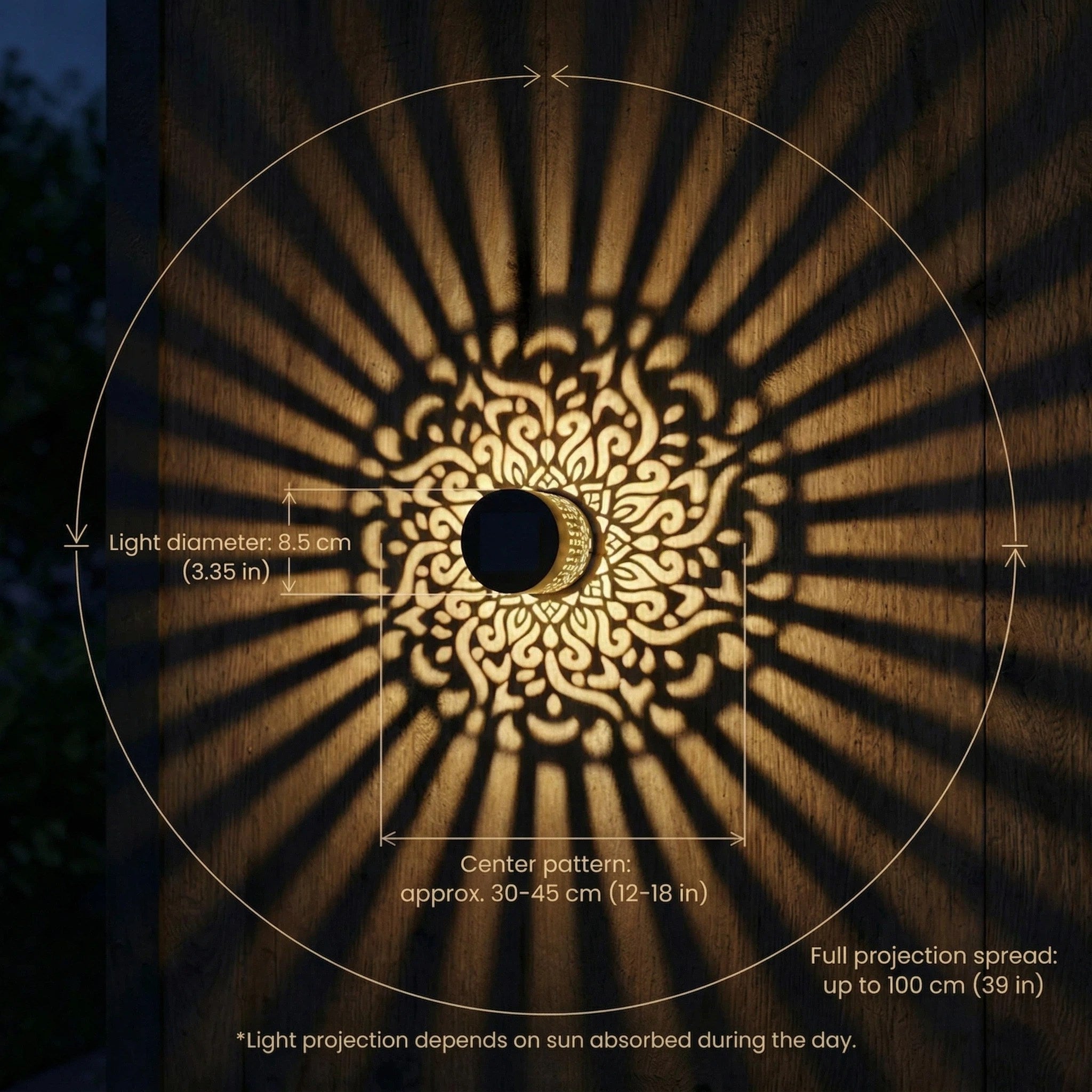 Frolunora® Decorative Solar Mandala Lights - Automatic On/Off & Weatherproof