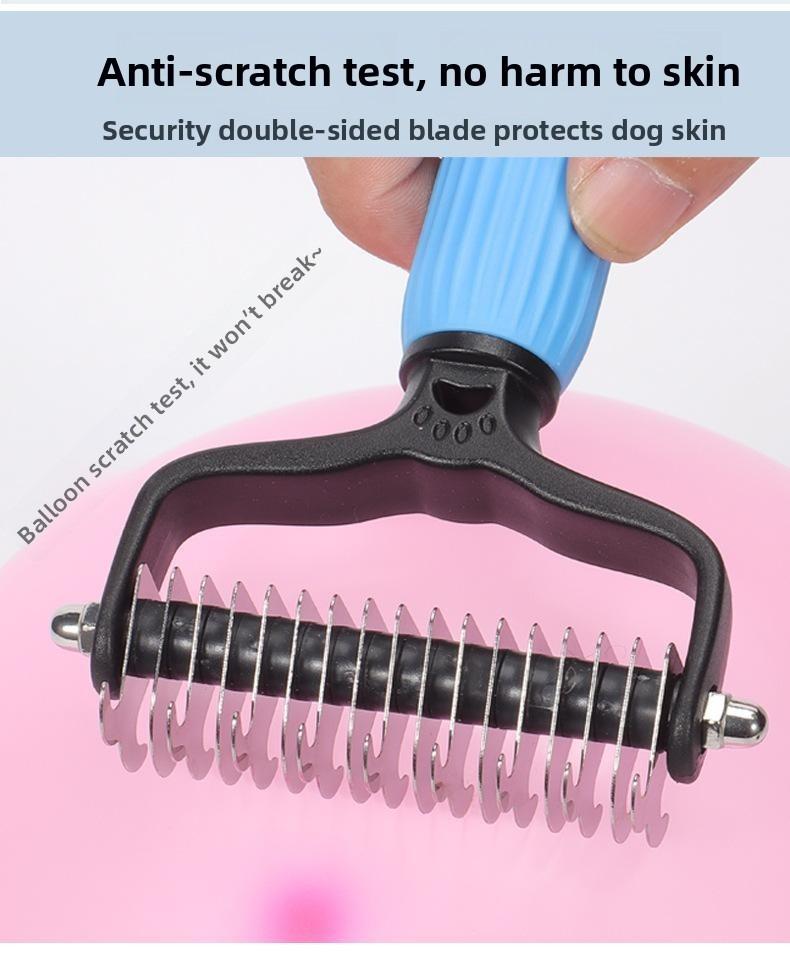 Pet Grooming Tool, Universal Detangling Comb for Dogs, Stainless Steel Double-Sided Design, Effective Shedding Removal & Matted Hair Tamer, Practical Daily Dog Coat Maintenance Supplies. Pet Grooming Tool, Universal Detangling Comb for Dogs, Stainless Steel Double-Sided Design, Effective Shedding Removal & Matted Hair Tamer, Practical Daily Dog Coat Maintenance Supplies.