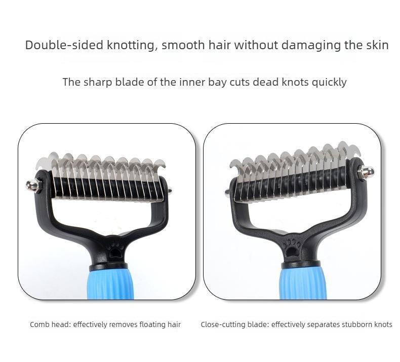 Pet Grooming Tool, Universal Detangling Comb for Dogs, Stainless Steel Double-Sided Design, Effective Shedding Removal & Matted Hair Tamer, Practical Daily Dog Coat Maintenance Supplies. Pet Grooming Tool, Universal Detangling Comb for Dogs, Stainless Steel Double-Sided Design, Effective Shedding Removal & Matted Hair Tamer, Practical Daily Dog Coat Maintenance Supplies.