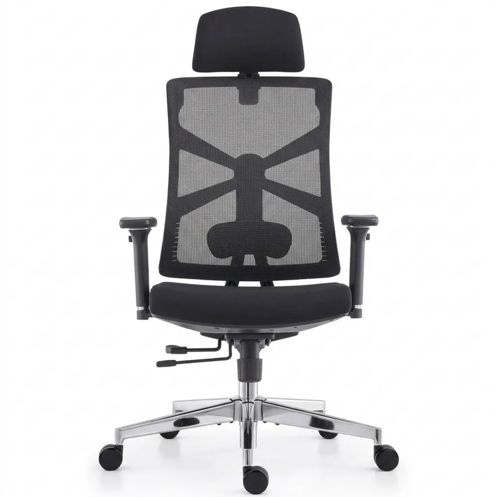 Silla Ergonómica de Oficina con Respaldo Adaptativo y Soporte Lumbar