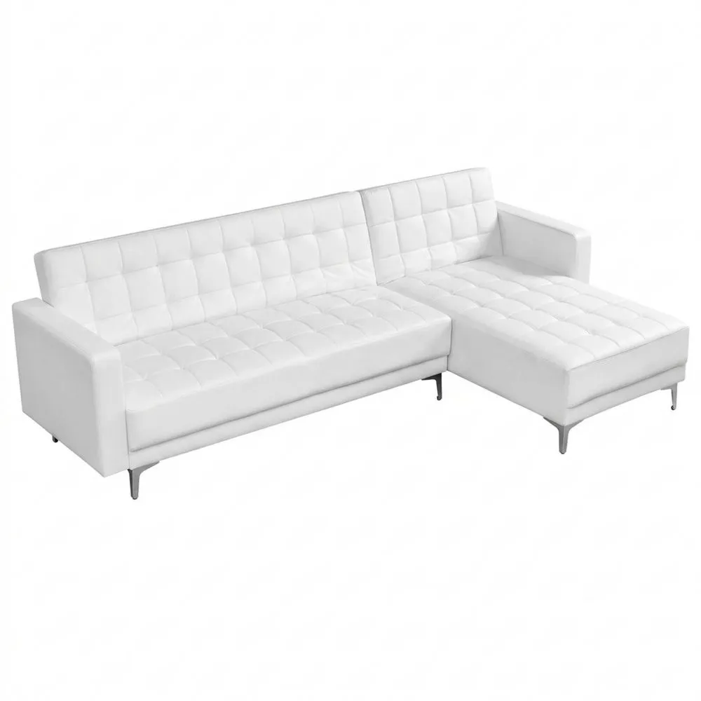 Sofá Esquinero de 4 Plazas en Terciopelo Gris Claro con Patas Negras