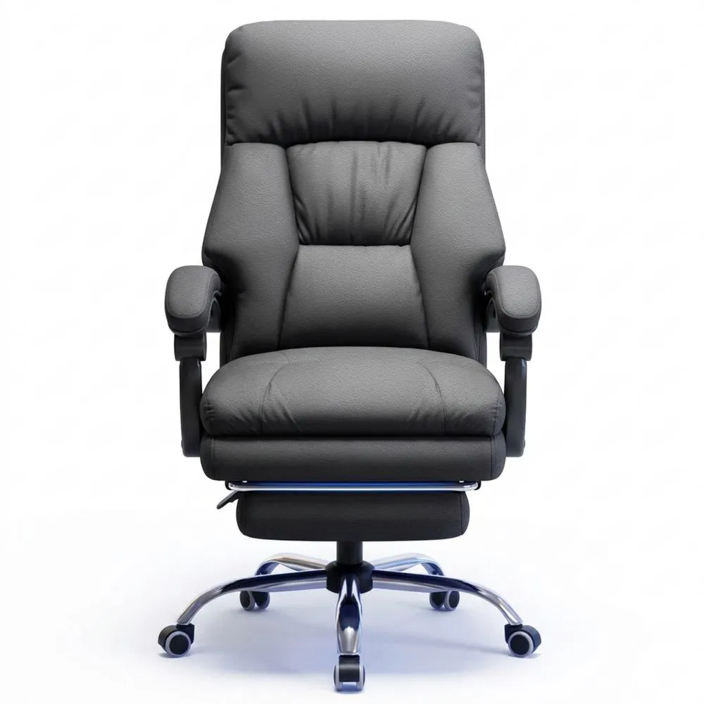 Silla ergonómica reclinable con reposapiés para oficina