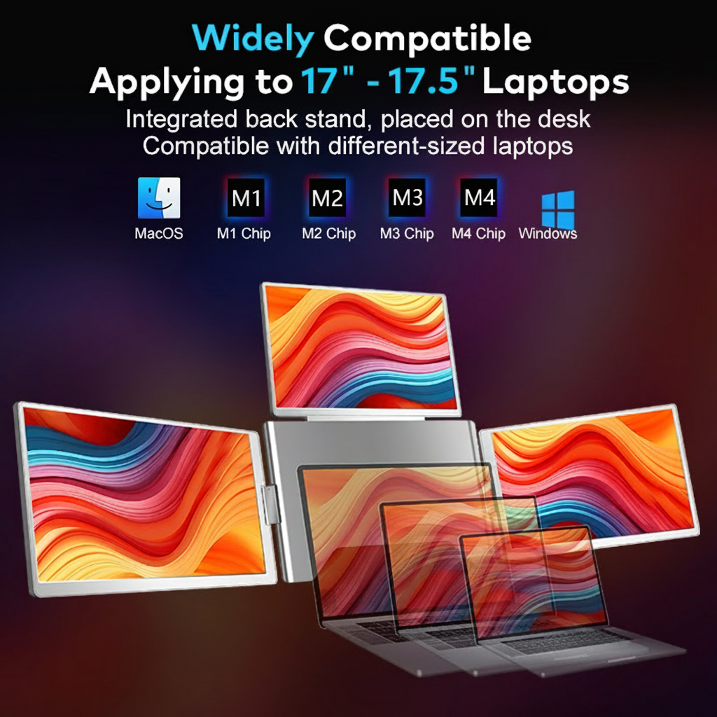 Triple-Screen Desktop Portable Extender