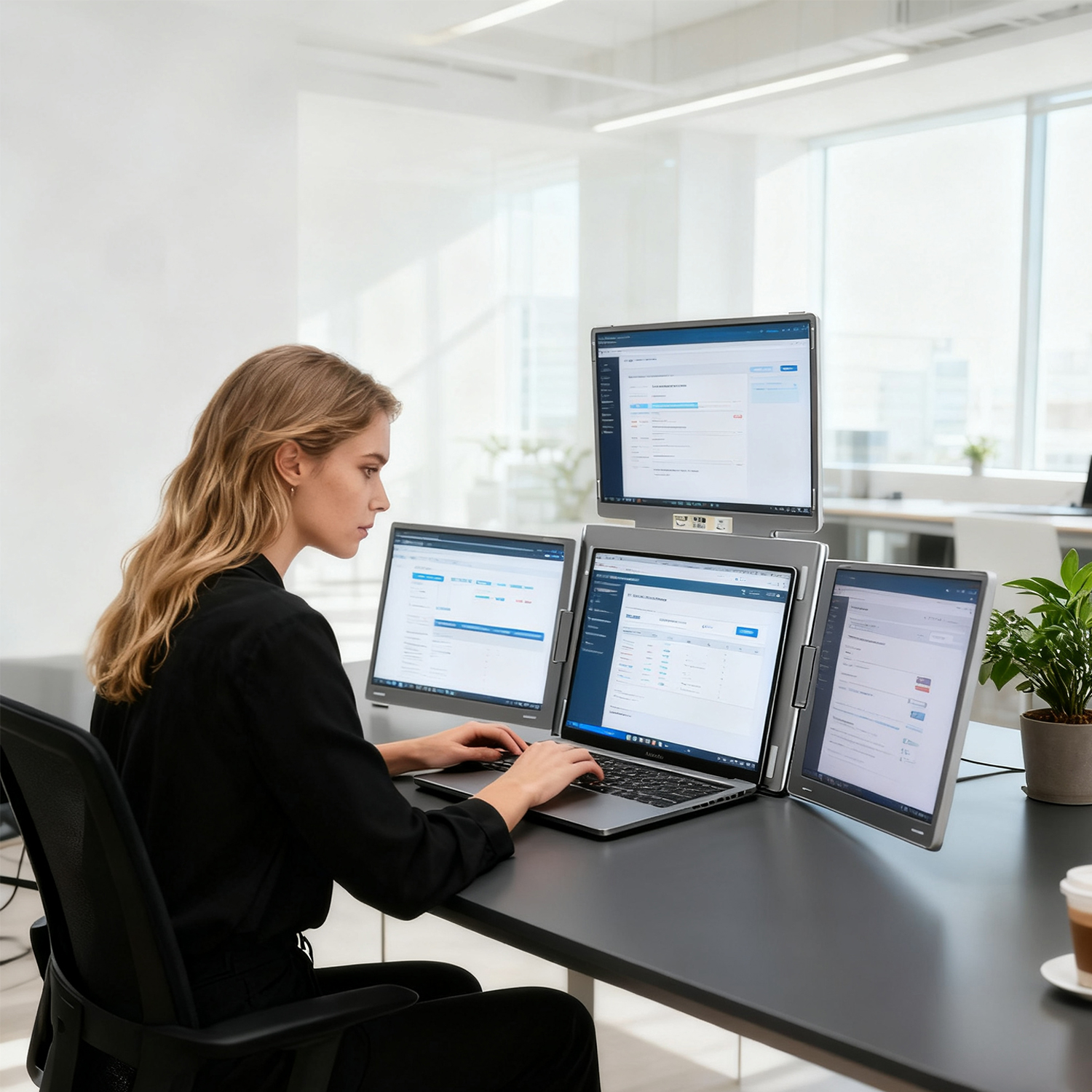 Triple-Screen Desktop Portable Extender