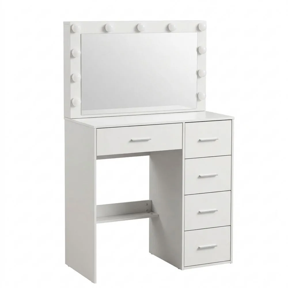 Espejo de Tocador con Luz LED y Brillo Ajustable en 3 Colores