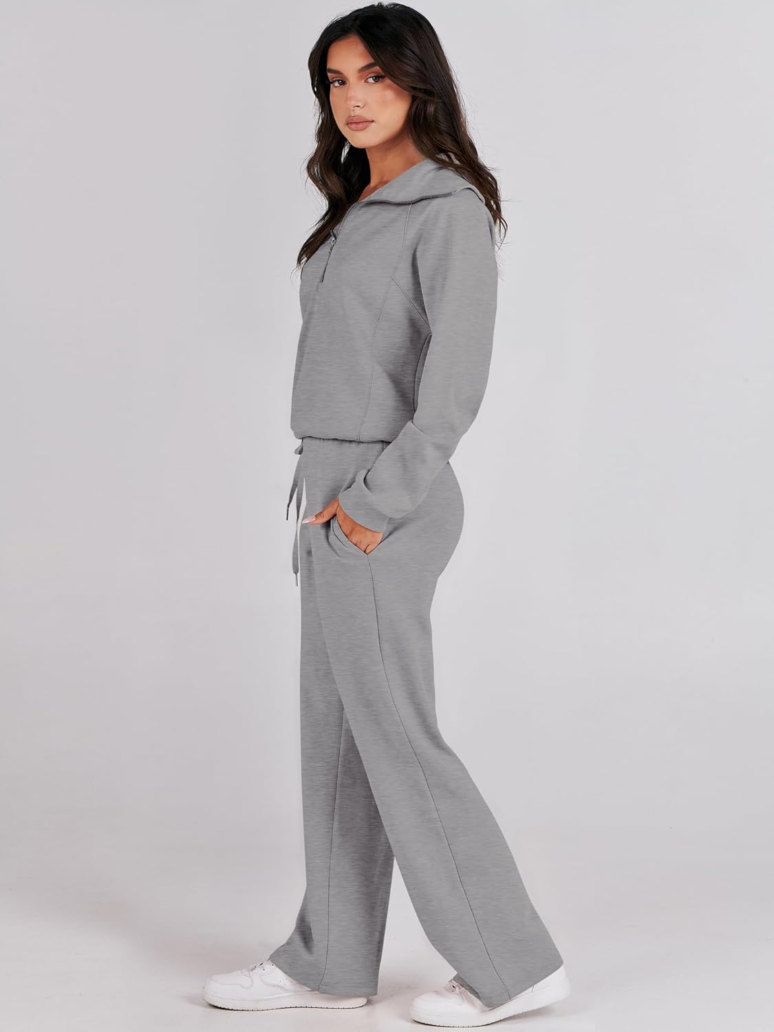 2024 Fall Trendy Outfits Oversized Two Piece Sweatsuit