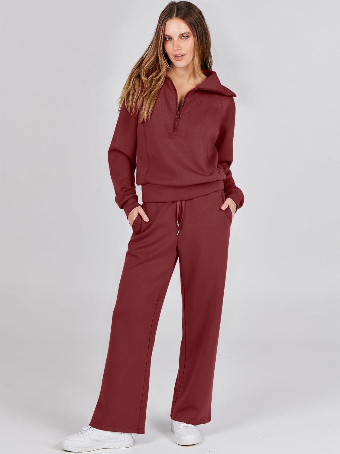 2024 Fall Trendy Outfits Oversized Two Piece Sweatsuit