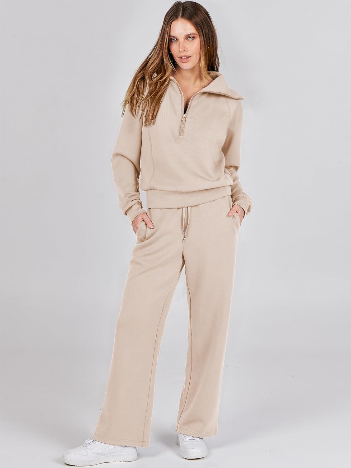 2024 Fall Trendy Outfits Oversized Two Piece Sweatsuit