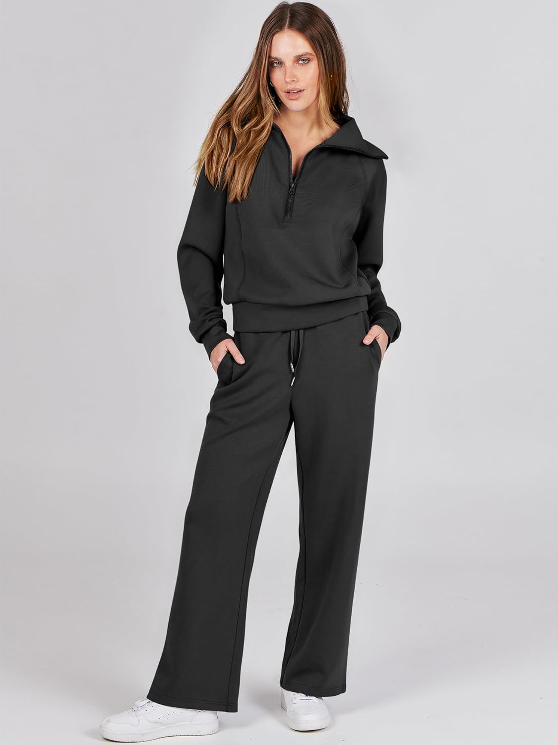 2024 Fall Trendy Outfits Oversized Two Piece Sweatsuit
