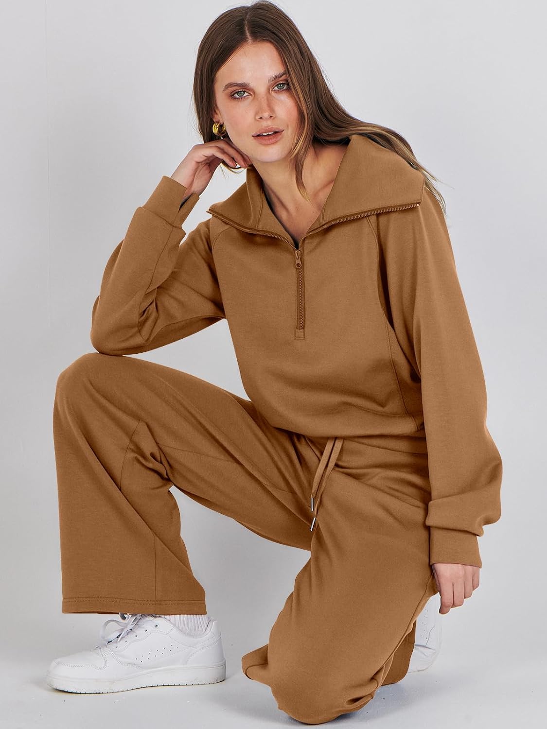 2024 Fall Trendy Outfits Oversized Two Piece Sweatsuit