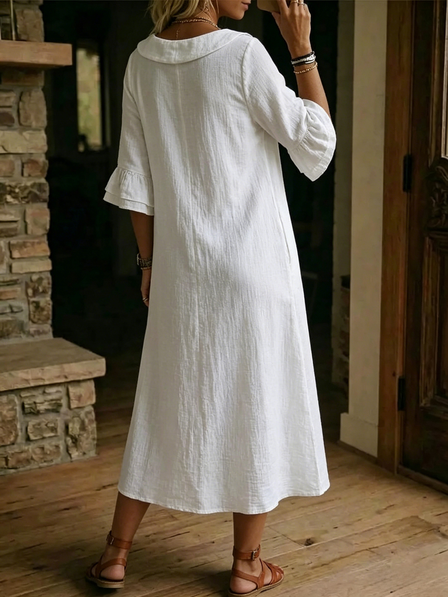 New Arrivals🔥Women's Neck Ruffle Casual Dress